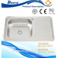 Stainless steel malaysia freestanding kitchen sink 100 X 50cm with single drainboard